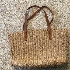 Jcrew Woven Straw Market Tote NWT